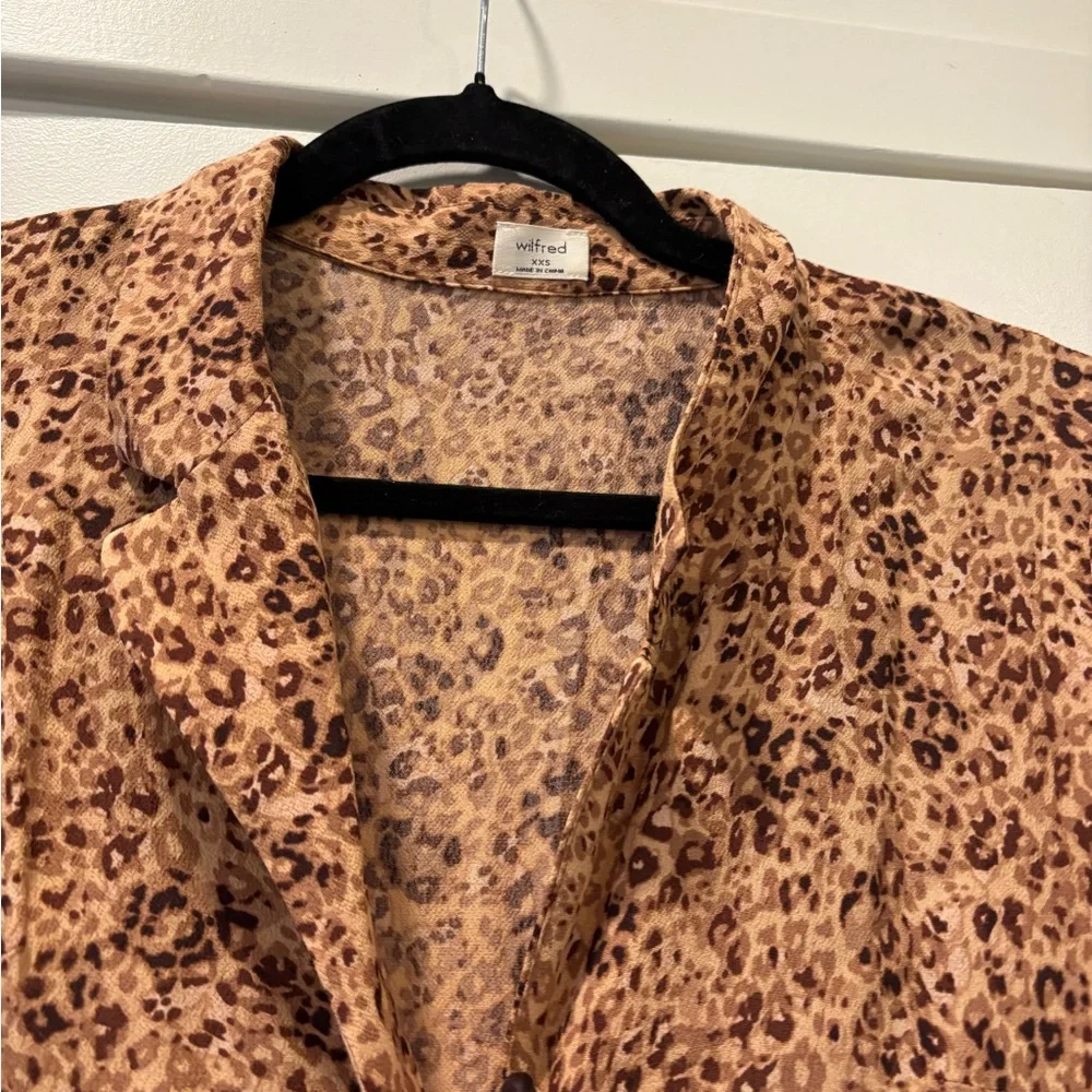 Aritzia cheetah leopard button up maxi shirt Dress XS - Picture 8 of 10